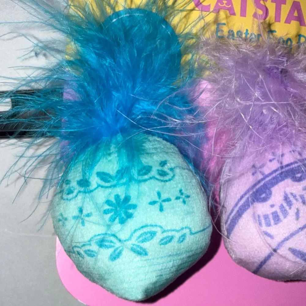 Catstages Colorful Easter Egg Rattles with Catnip Set of 3 Cat Toys